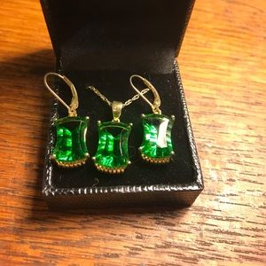 Helenite Necklace and Earring Set